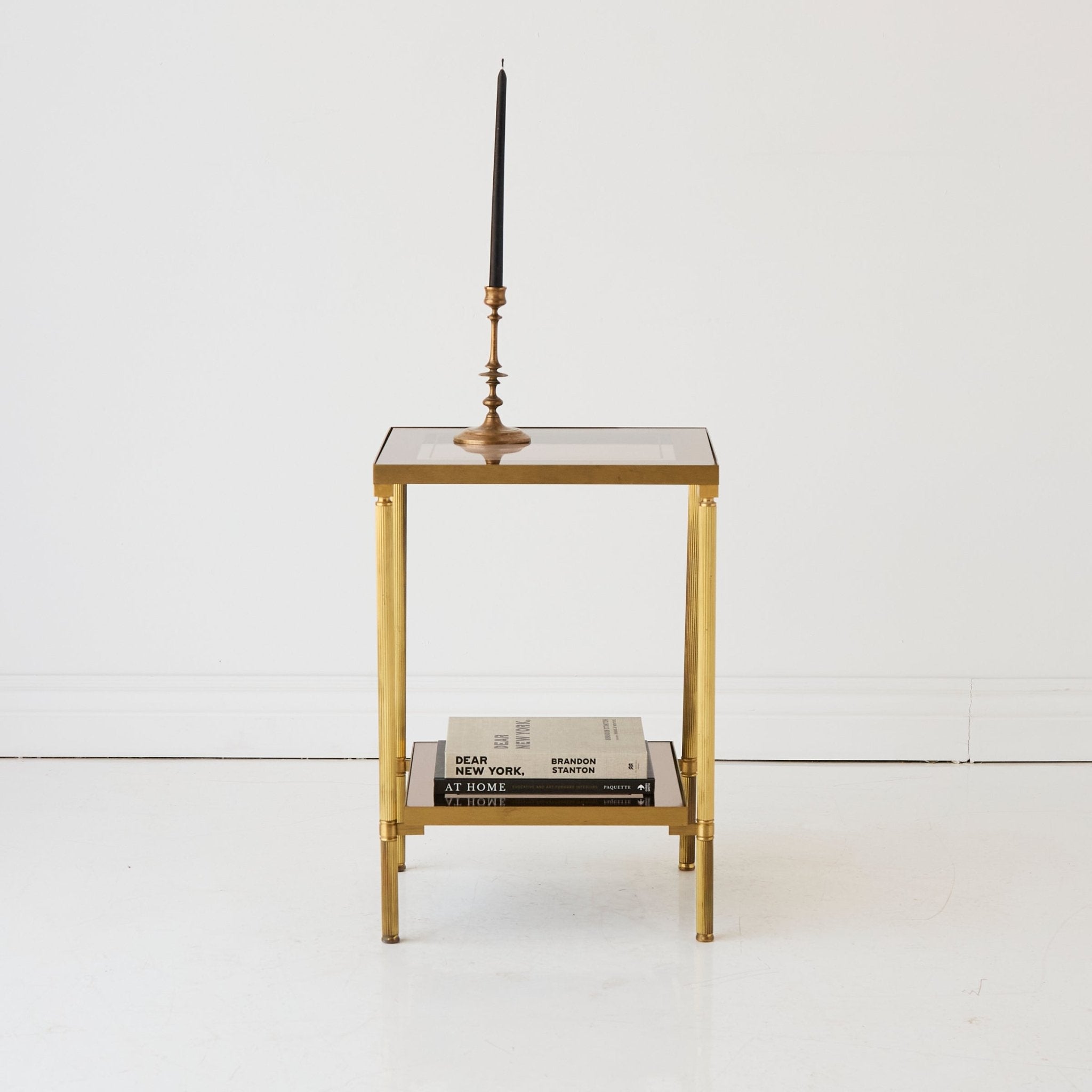 Mid-century Brass Side Table - elsie green - furniture