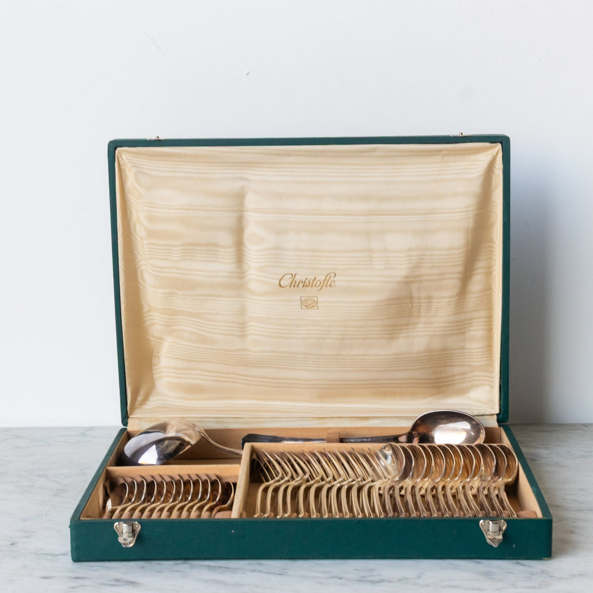 Mid-century Christofle Flatware Set of 38 Pieces - elsie green - the french kitchen