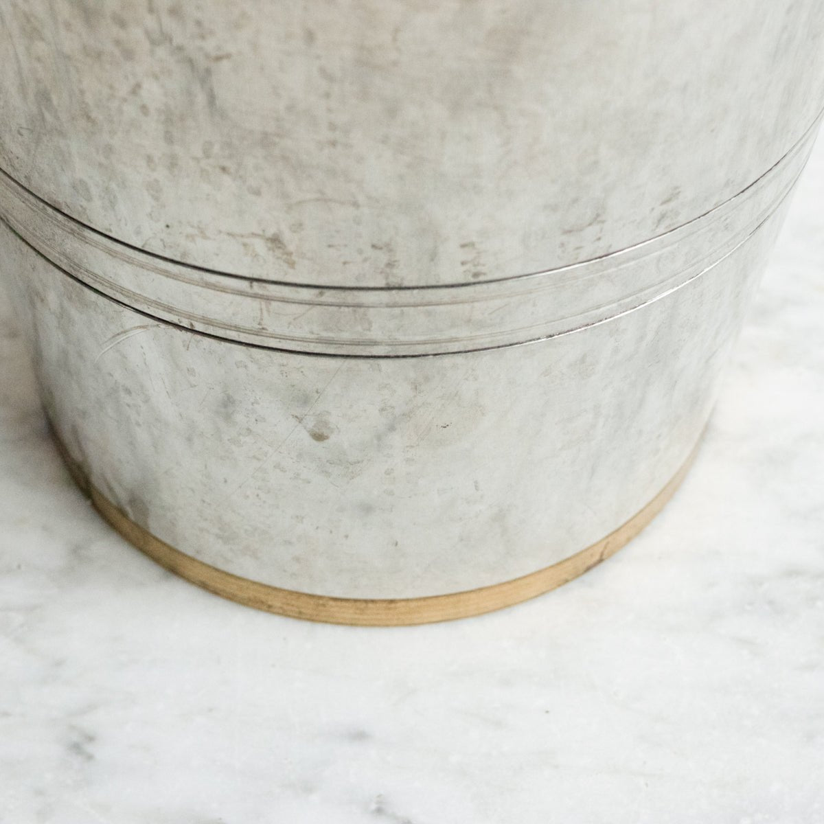 Mid - Century Pewter & Brass Champagne Bucket - elsie green - The French Kitchen