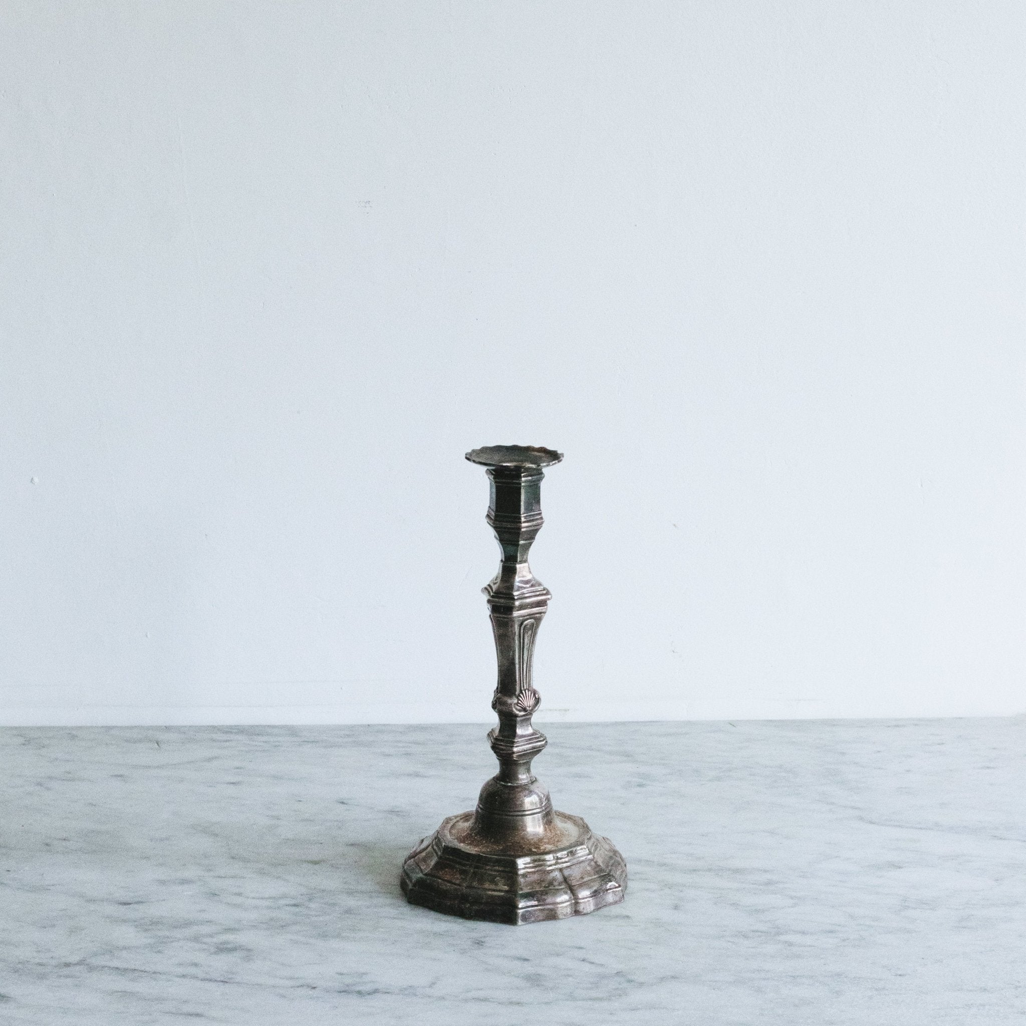 Mid - Century Silver Candlestick - elsie green - Decor