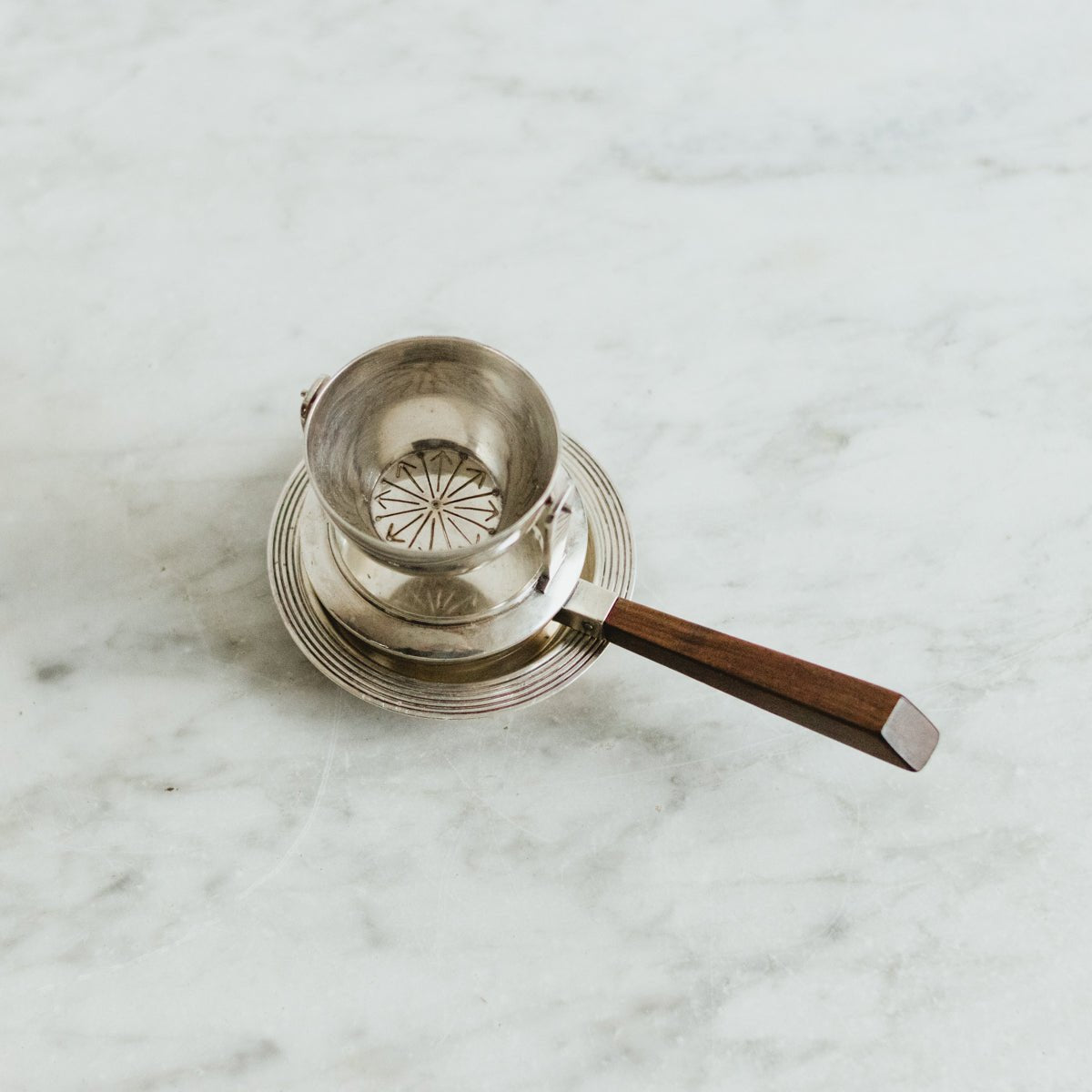 Mid - Century Silver Tea Strainer - elsie green - the french kitchen