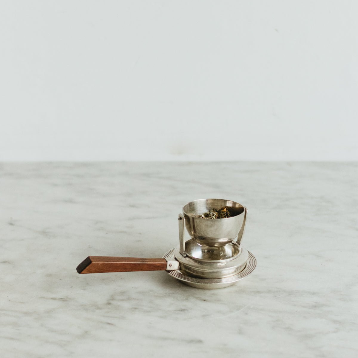 Mid - Century Silver Tea Strainer - elsie green - the french kitchen