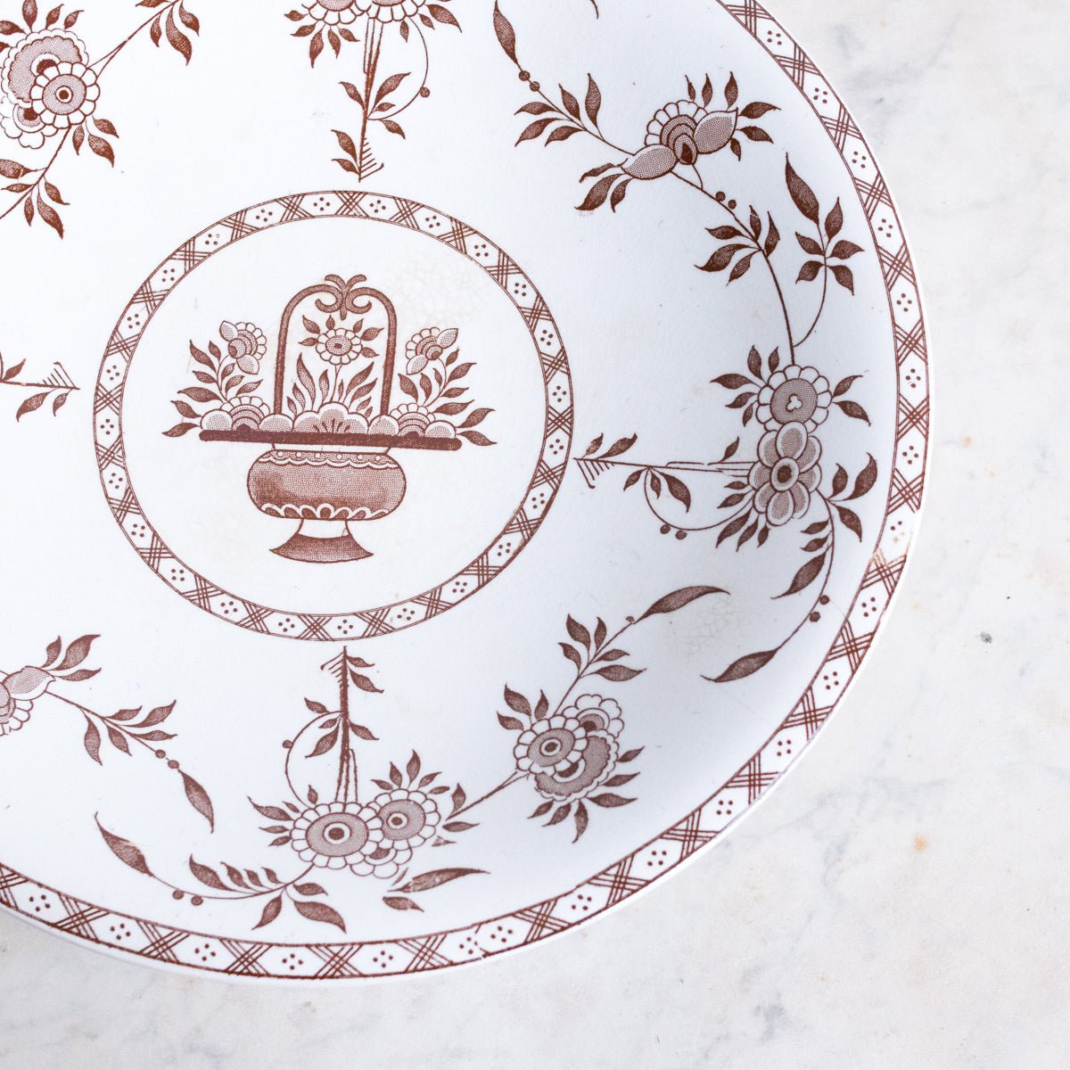 Minton Delft Transferware Pedestal Bowl - elsie green - The French Kitchen