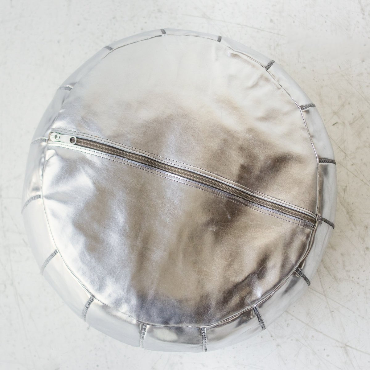 Moroccan Leather Pouf - elsie green - Furniture