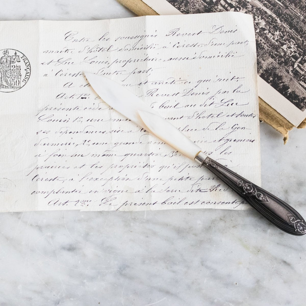 Mother Of Pearl Letter Opener - elsie green - Decor