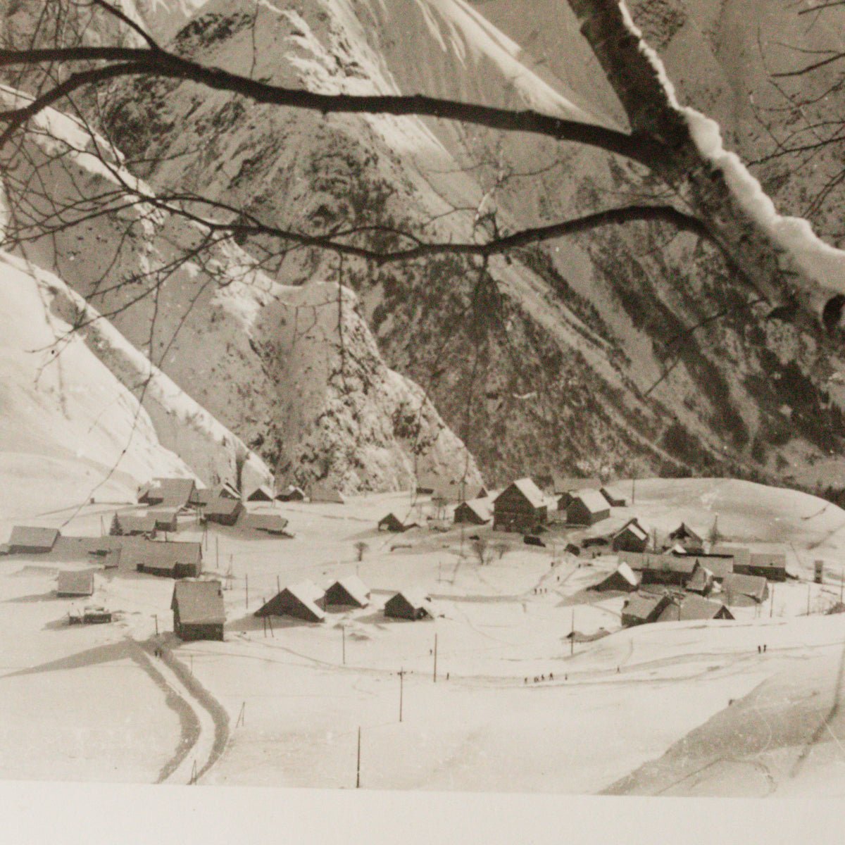 Mountain Village Vintage Photograph - elsie green - art
