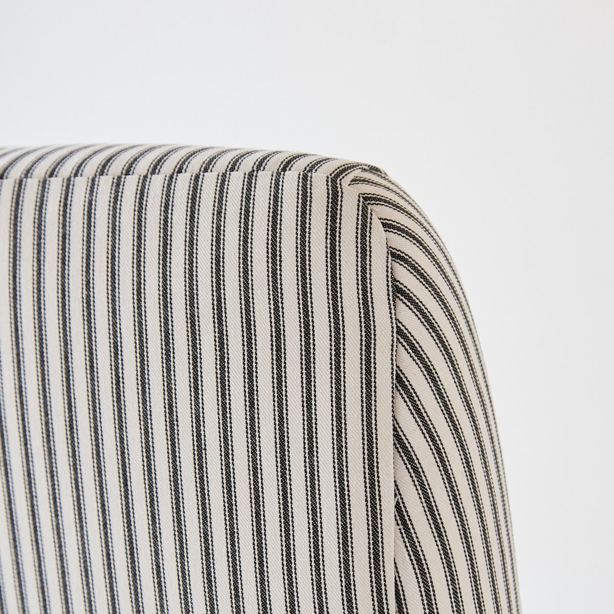Napoleon III Arm Chair | Black Ticking - elsie green - furniture