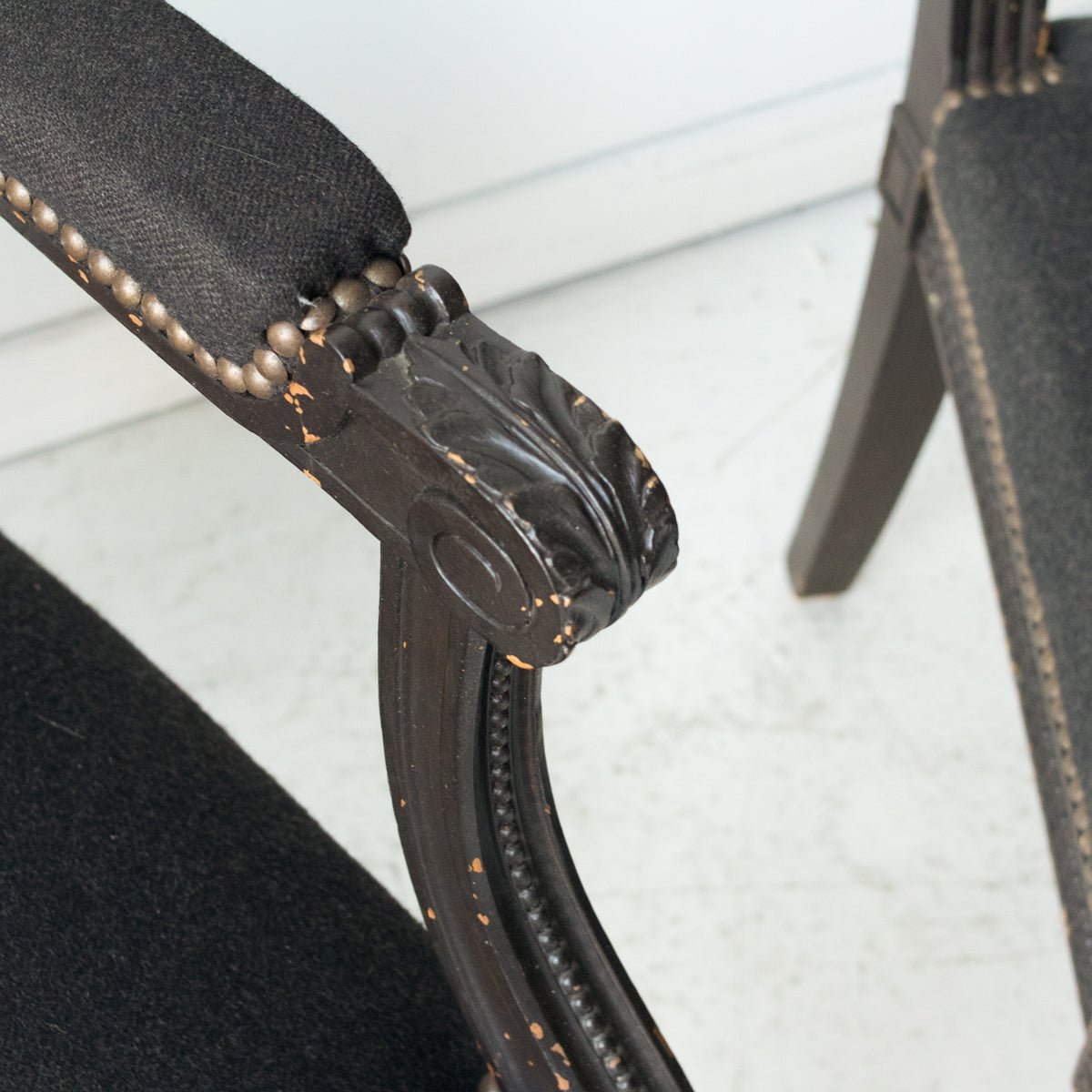 Napoleon III Linen Arm Chair - elsie green - furniture