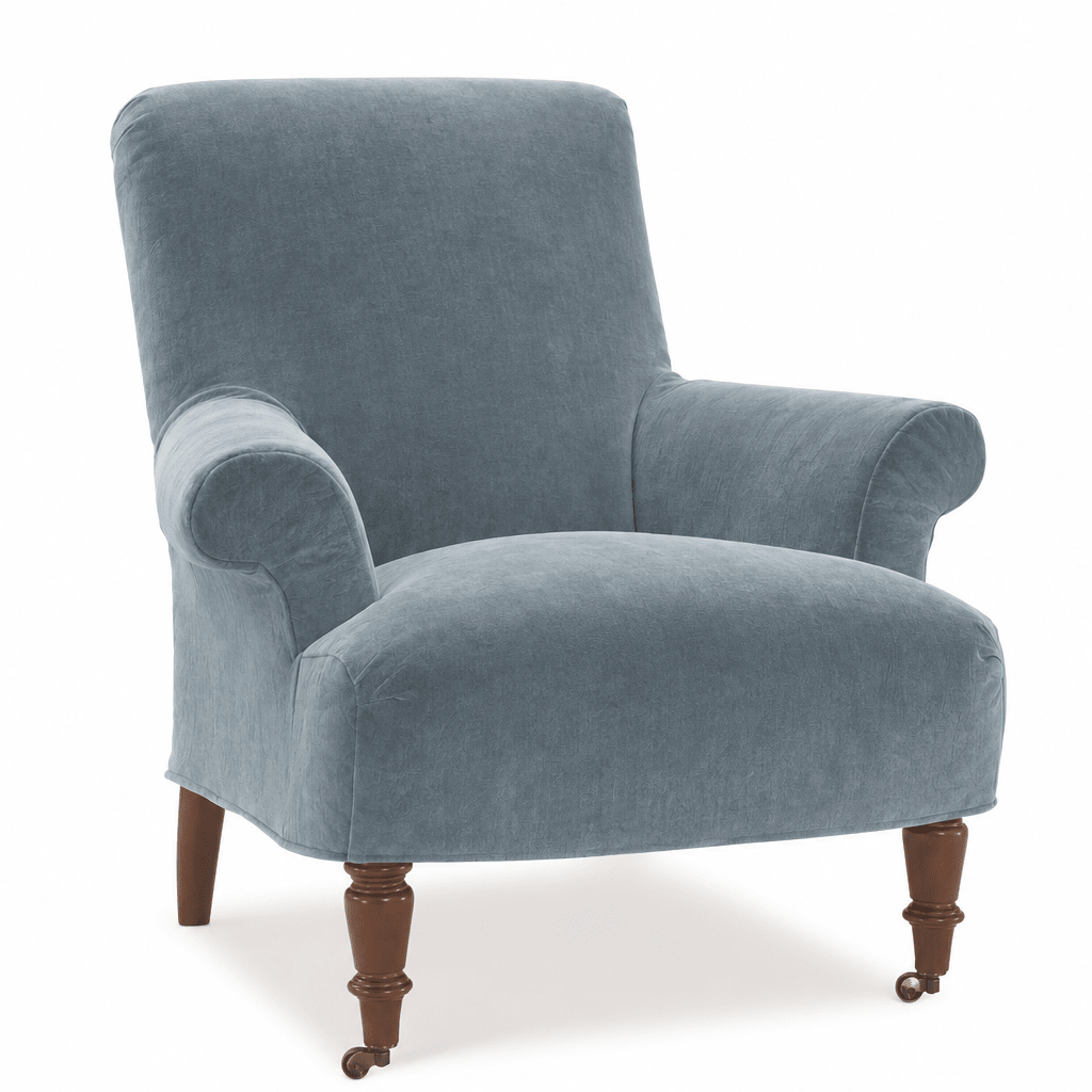 Napoleon Slipcovered Arm Chair - elsie green - furniture