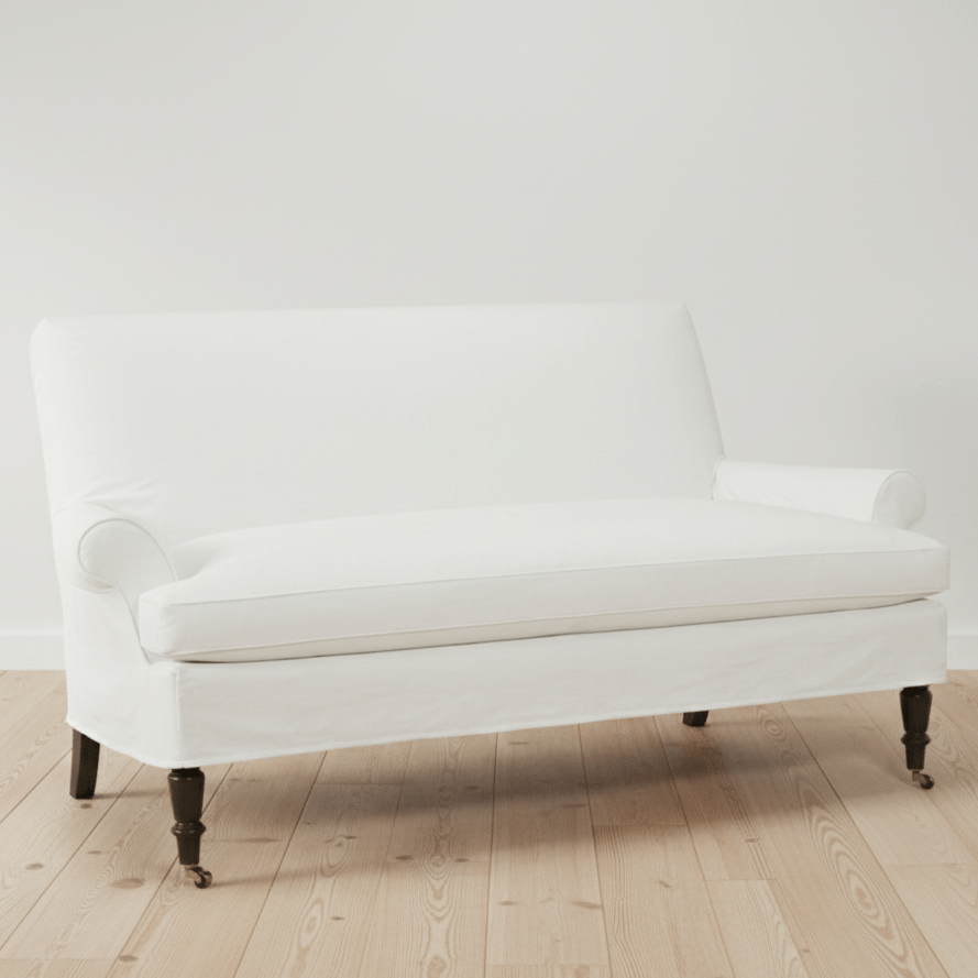 Napoleon Slipcovered Loveseat - elsie green - furniture