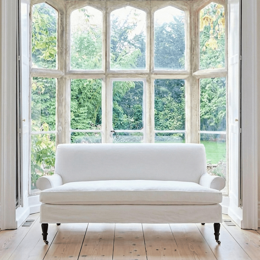 Napoleon Slipcovered Loveseat - elsie green - furniture