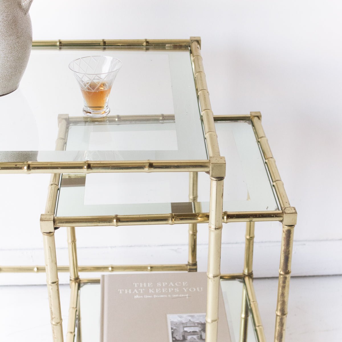 Nesting Baguès Style Table - elsie green - furniture