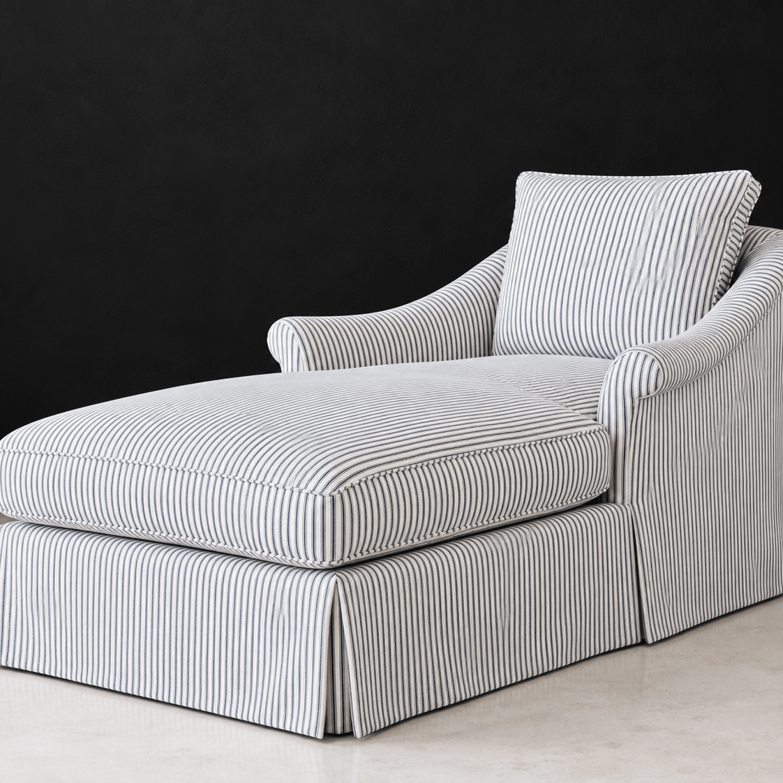 Newport Upholstered Chaise - elsie green - furniture