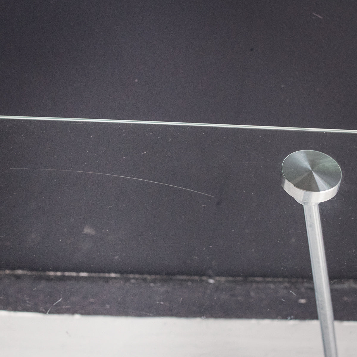 Nickel & Glass Side Table - elsie green - furniture