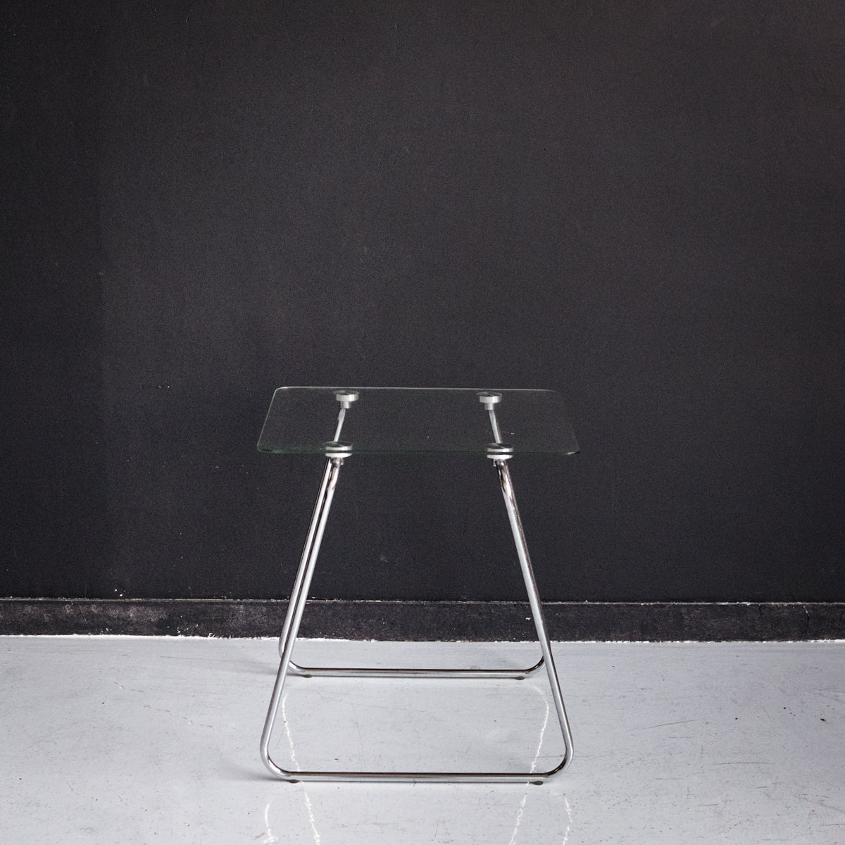 Nickel & Glass Side Table - elsie green - furniture