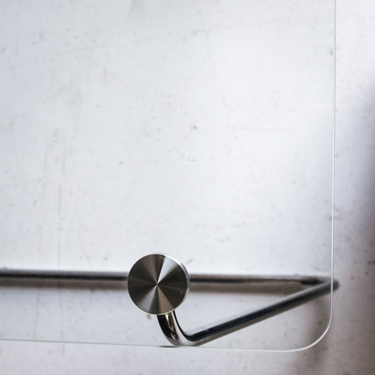 Nickel & Glass Side Table - elsie green - furniture