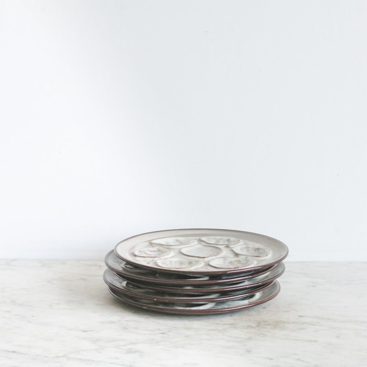 Niderviller Stoneware Oyster Plate Set Of 5 - elsie green - The French Kitchen