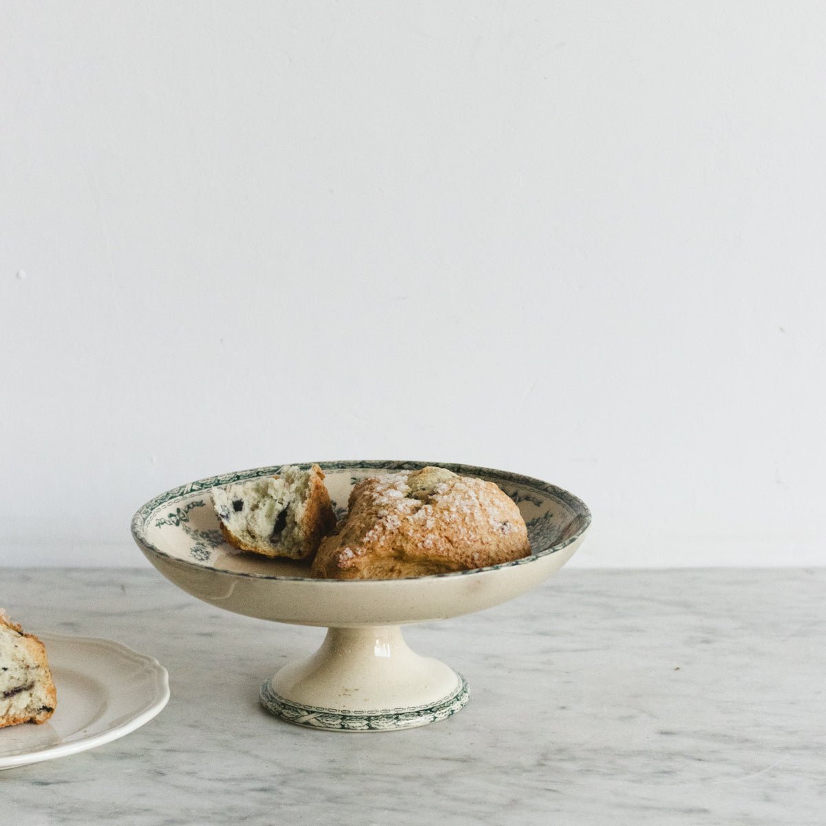 Ninon Transferware Pedestal Bowl - elsie green - the french kitchen