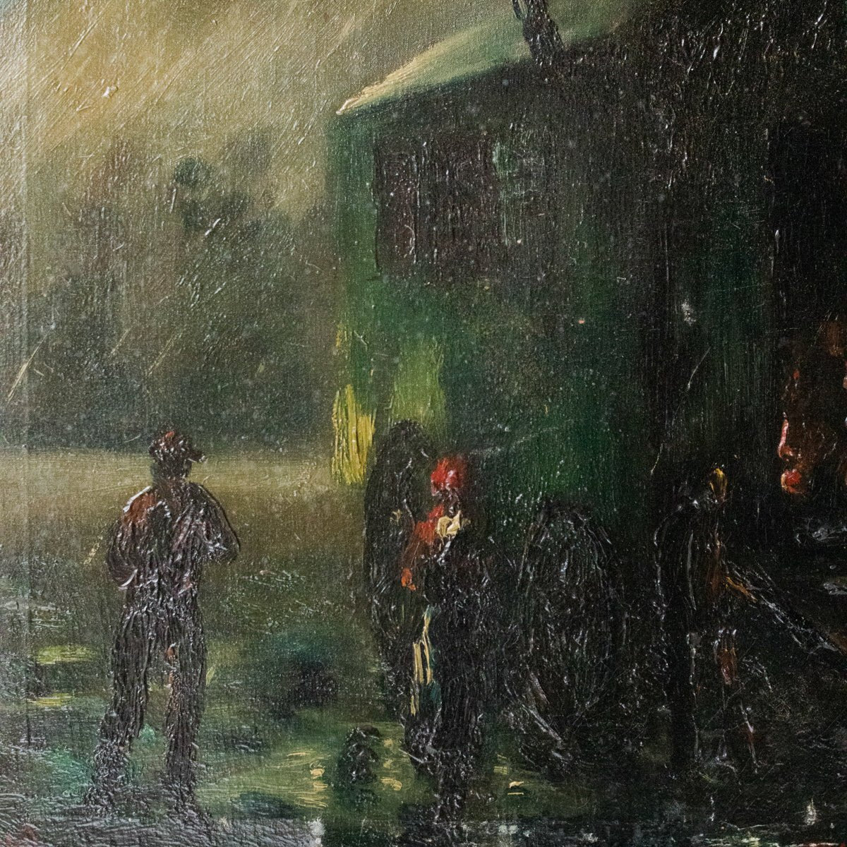 Nuit De Brouillard Oil Painting | Dated 1949 - elsie green - Art