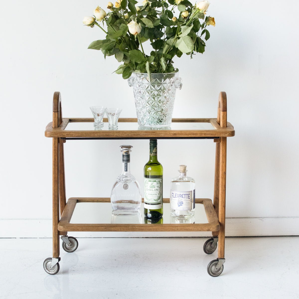 Oak Bar Cart - elsie green - furniture