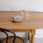Oak Oval Farm Table - elsie green - Custom Furniture