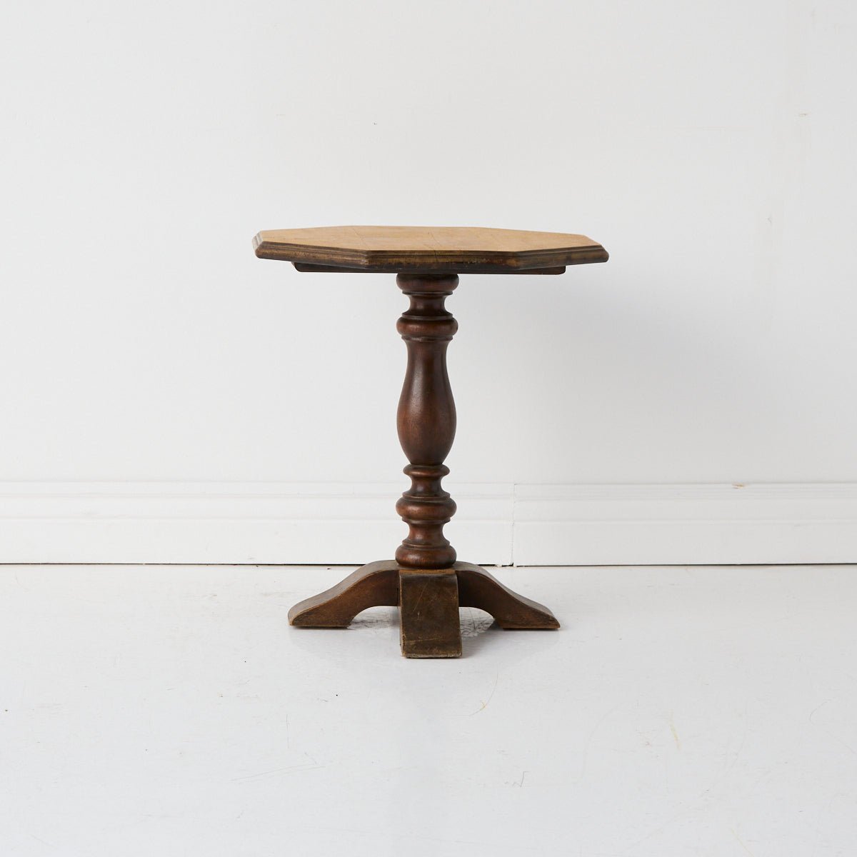 Octagonal Pedestal Side Table - elsie green - furniture