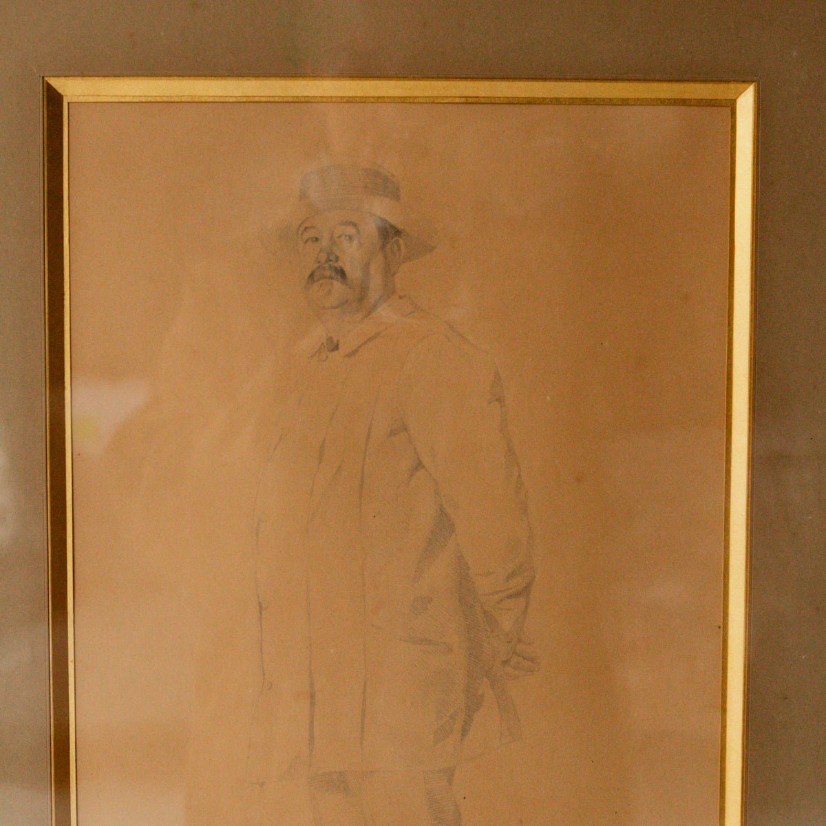 Oncle Georges Pencil Drawing - elsie green - art