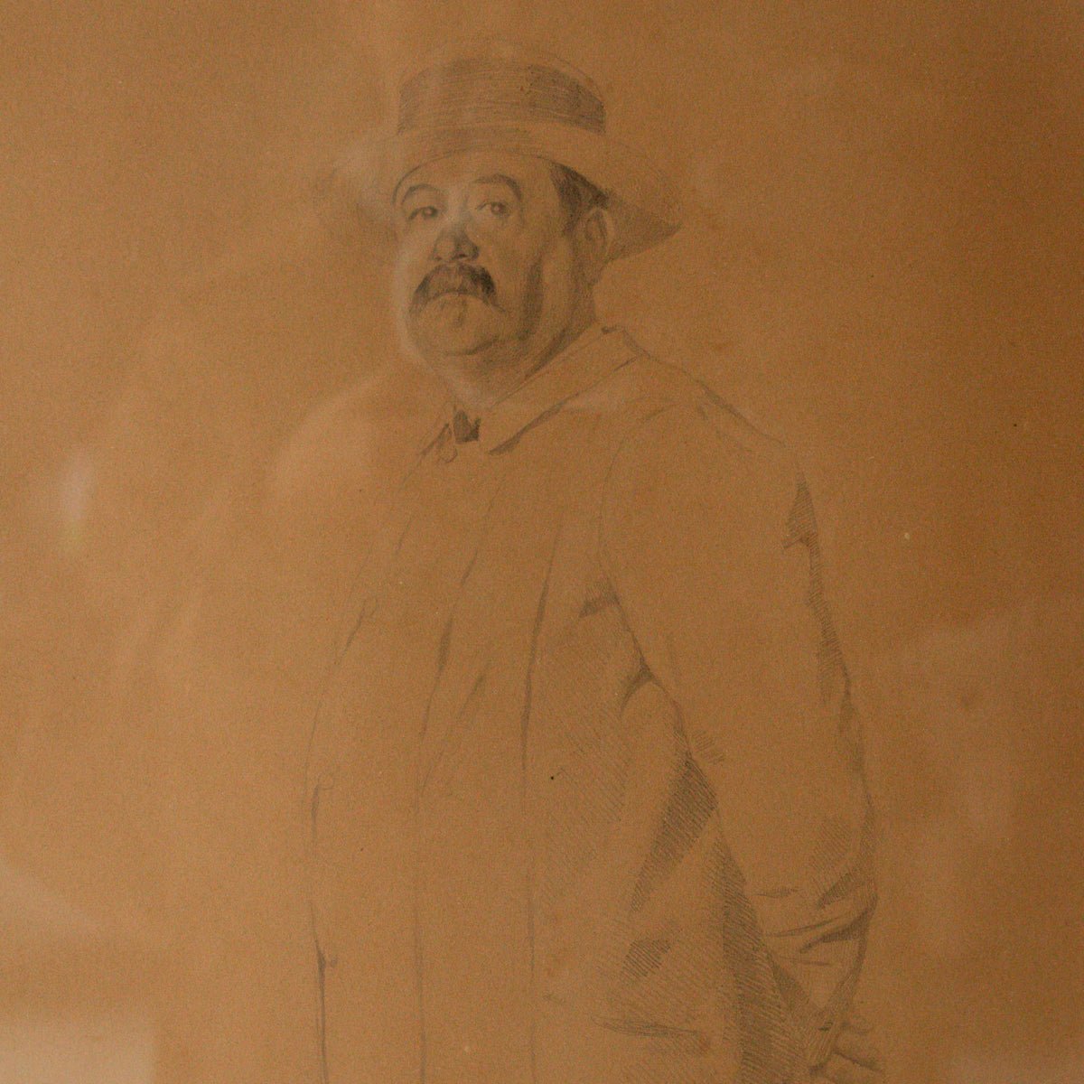Oncle Georges Pencil Drawing - elsie green - art