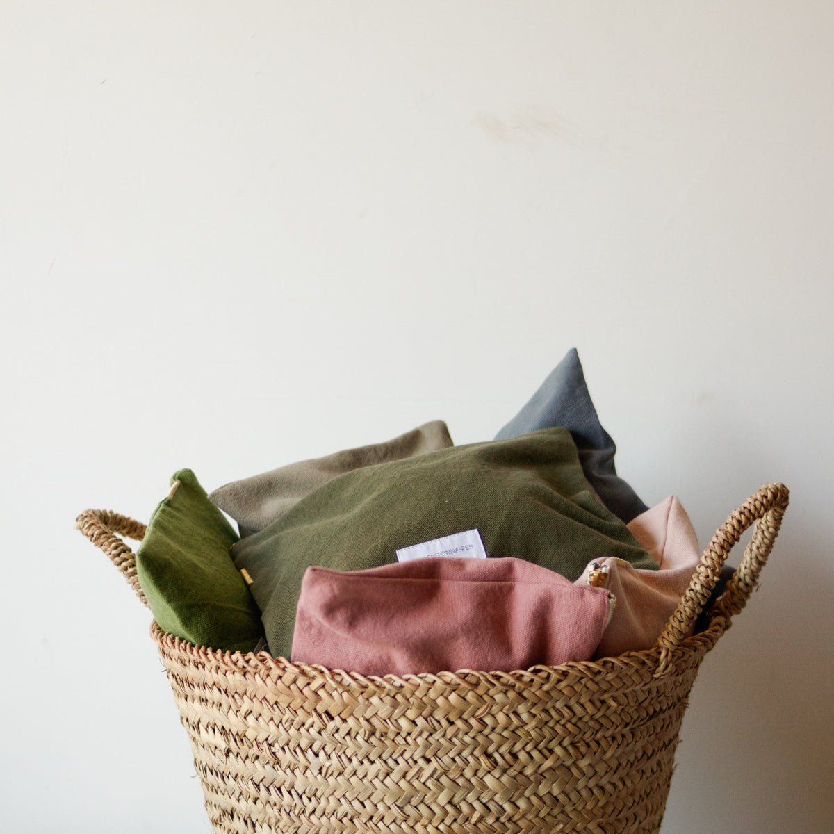 Organic Cotton Large Pouch - elsie green - Decor