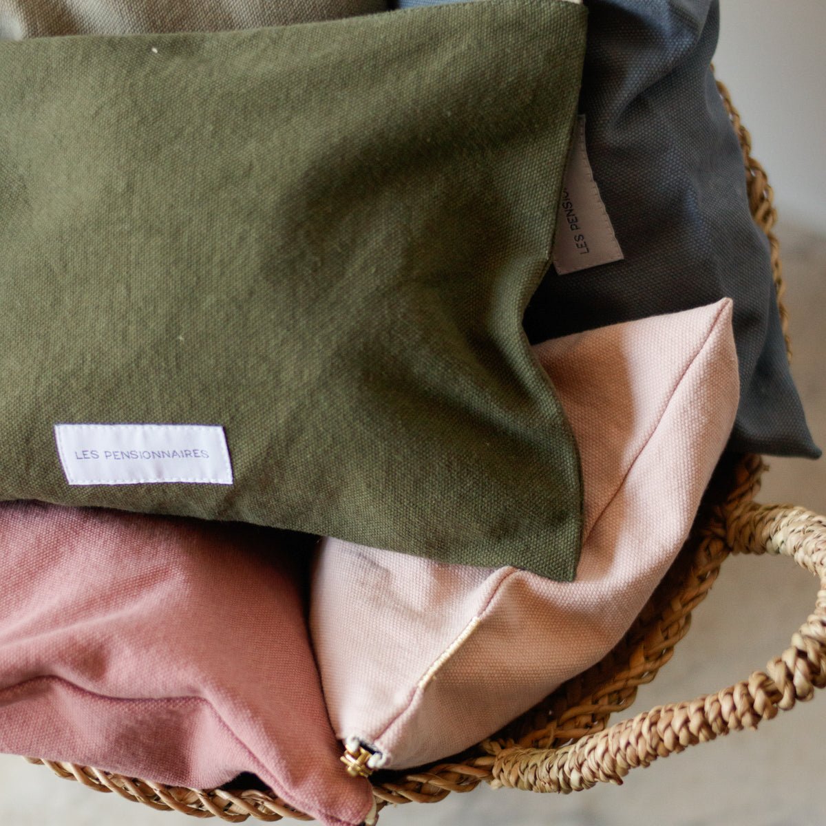 Organic Cotton Large Pouch - elsie green - Decor