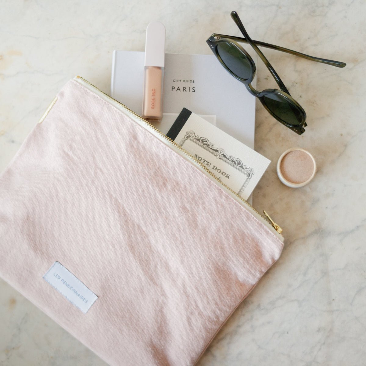 Organic Cotton Large Pouch - elsie green - Decor