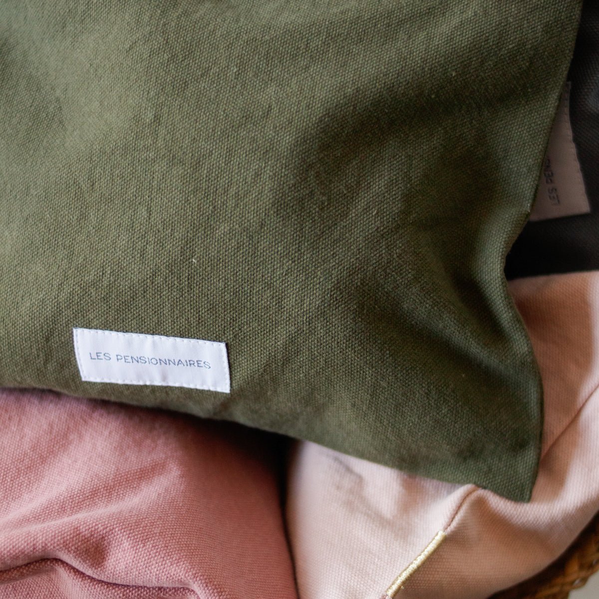 Organic Cotton Large Pouch - elsie green - Decor