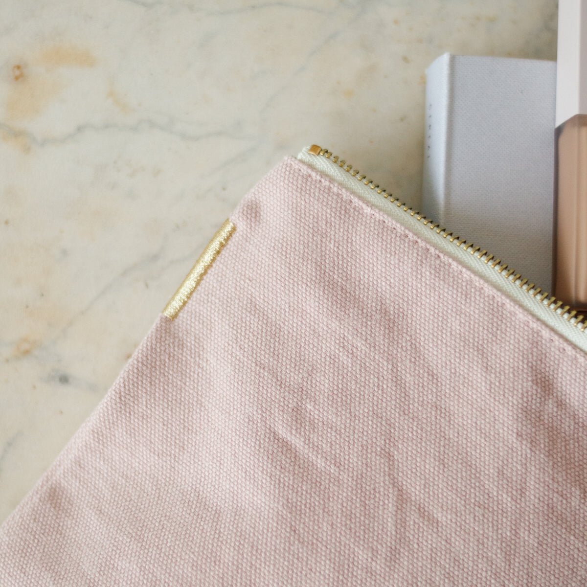 Organic Cotton Large Pouch - elsie green - Decor