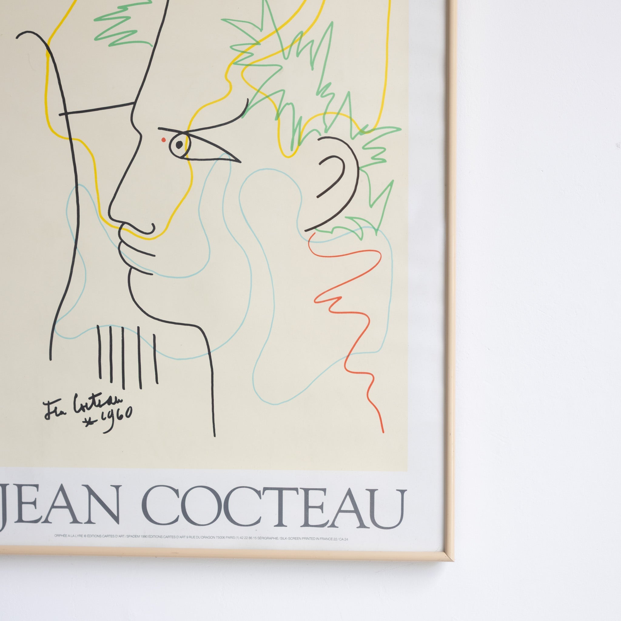 Orpheus with a Lyre Print | Jean Cocteau - elsie green - art