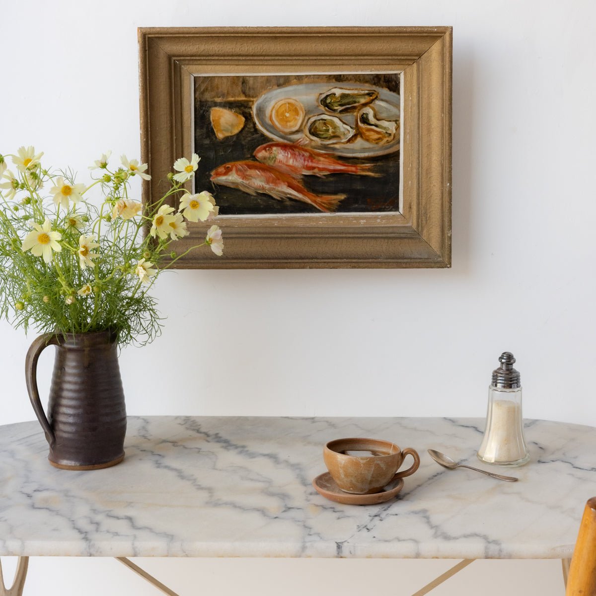 Oval Marble Bistro Table - elsie green - furniture