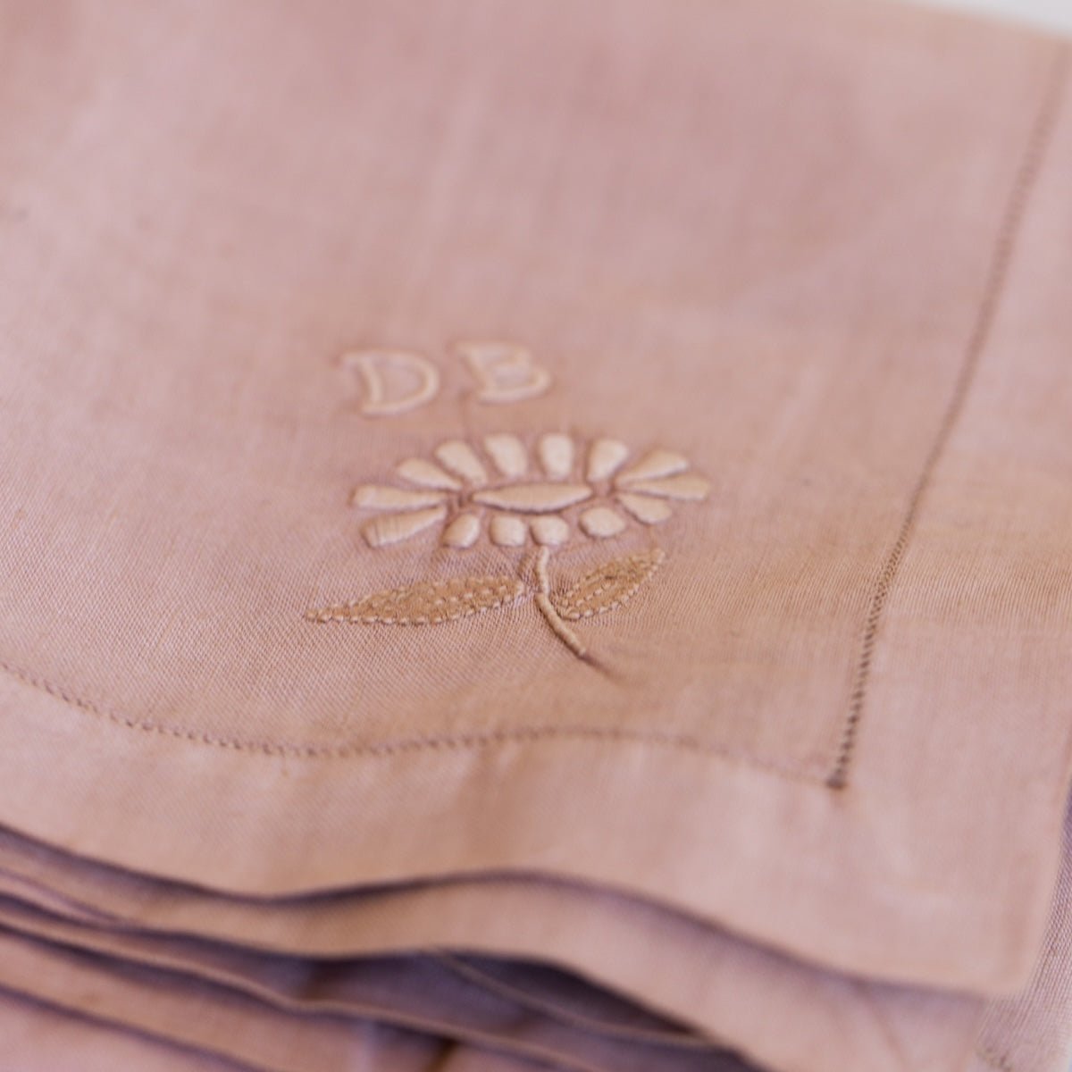 Over-dyed Vintage Napkin Set of 6 - elsie green - textiles