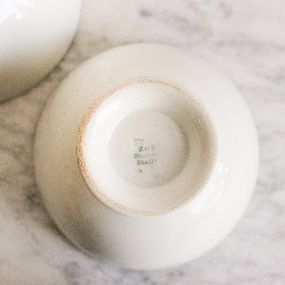 Pair of Antique Cafe Bowls - elsie green - The French Kitchen