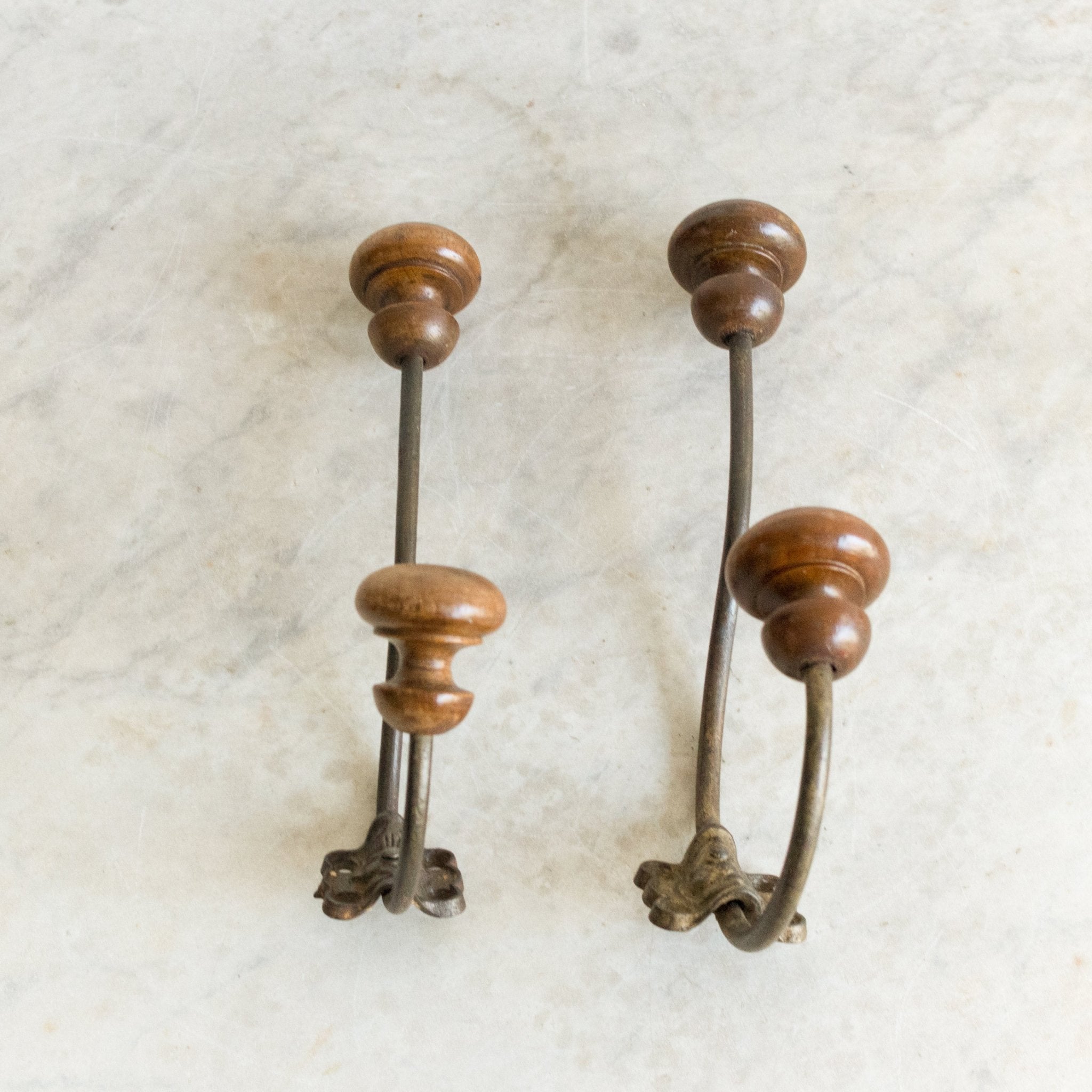 Pair of Antique Coat Hooks No. 131 - elsie green - decor