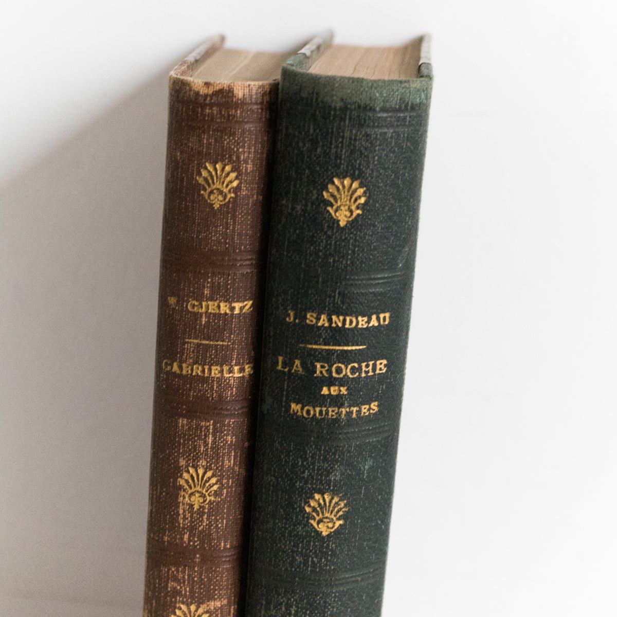 Pair of Antique French Novels - elsie green - decor