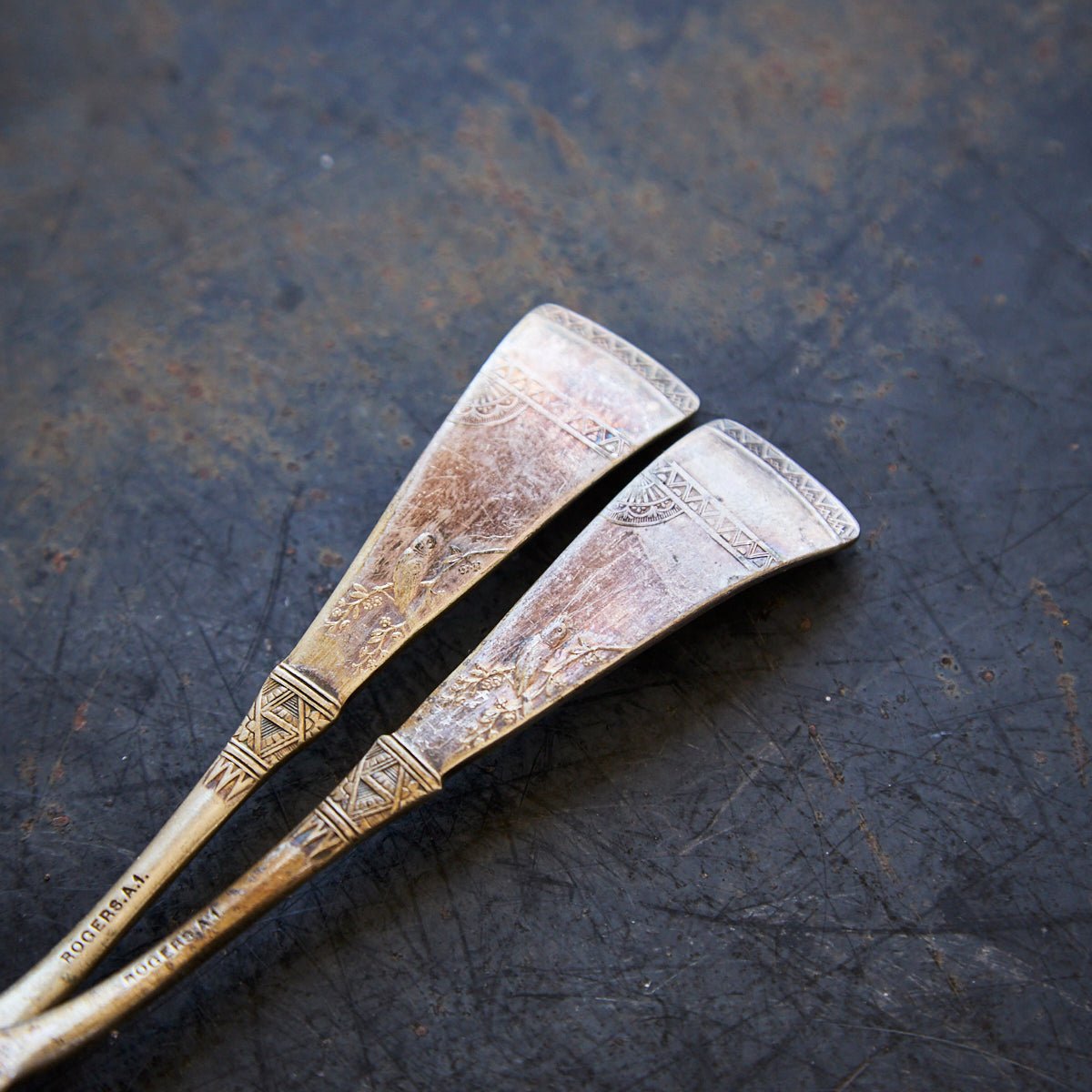 Pair of Antique Holmes, Booth and Hayden Japanese Tablespoons | The Patrick Orbe Collection - elsie green - the french kitchen