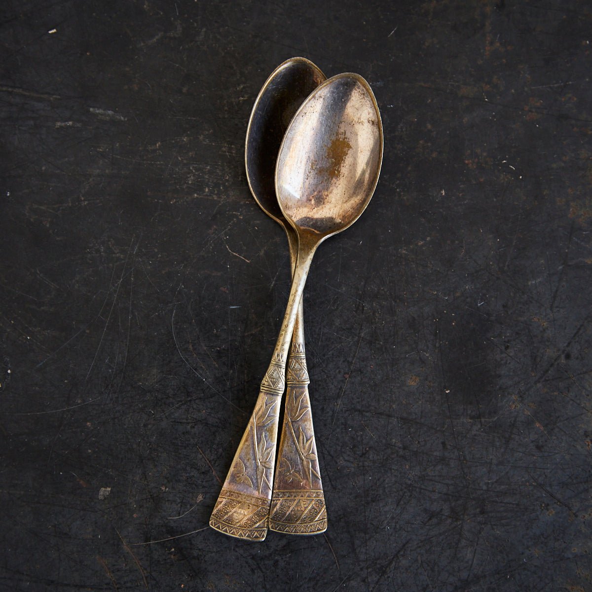 Pair of Antique Holmes, Booth and Hayden Japanese Tablespoons | The Patrick Orbe Collection - elsie green - the french kitchen