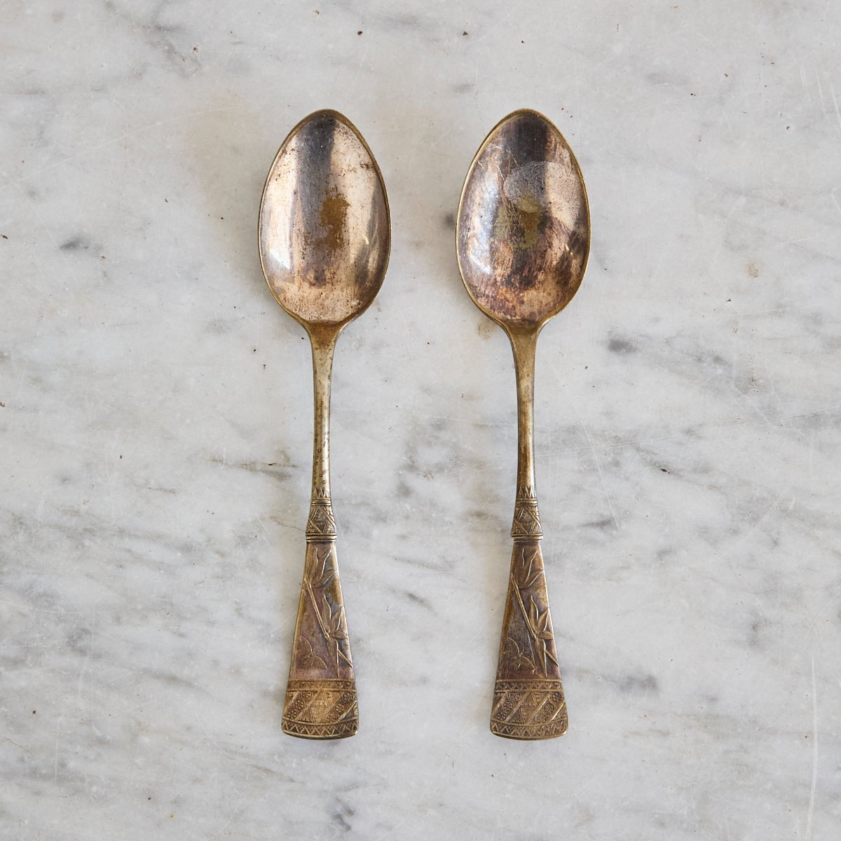 Pair of Antique Holmes, Booth and Hayden Japanese Tablespoons | The Patrick Orbe Collection - elsie green - the french kitchen