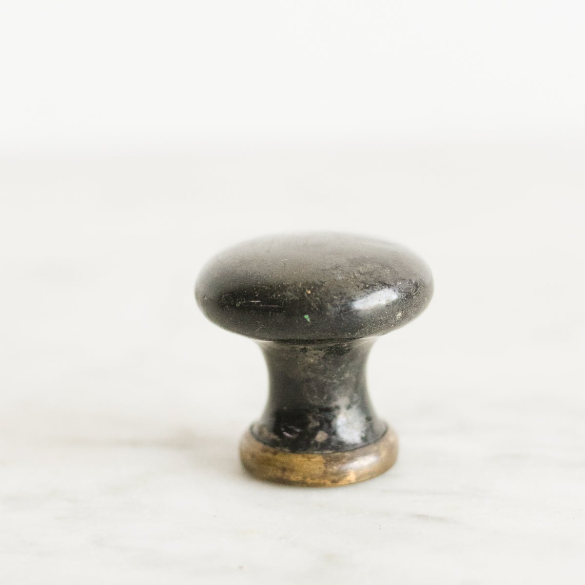 Pair of Black Porcelain Cabinet Knobs - elsie green - decor