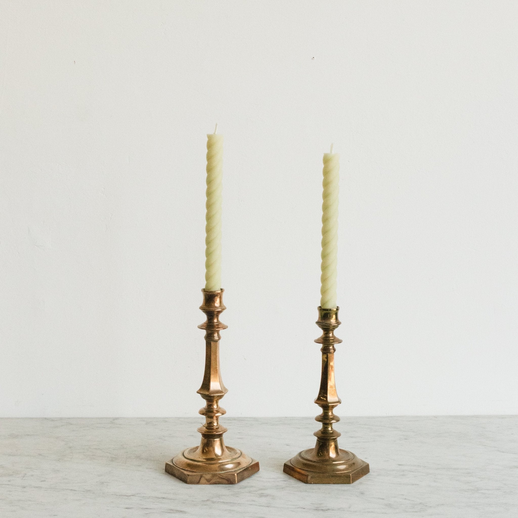 Pair Of Brass Candlesticks - elsie green - Decor