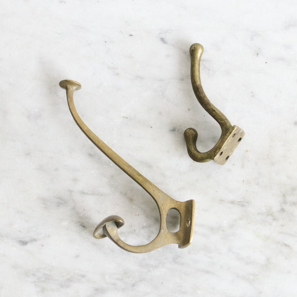 Pair Of Brass Coat Hooks - elsie green - decor