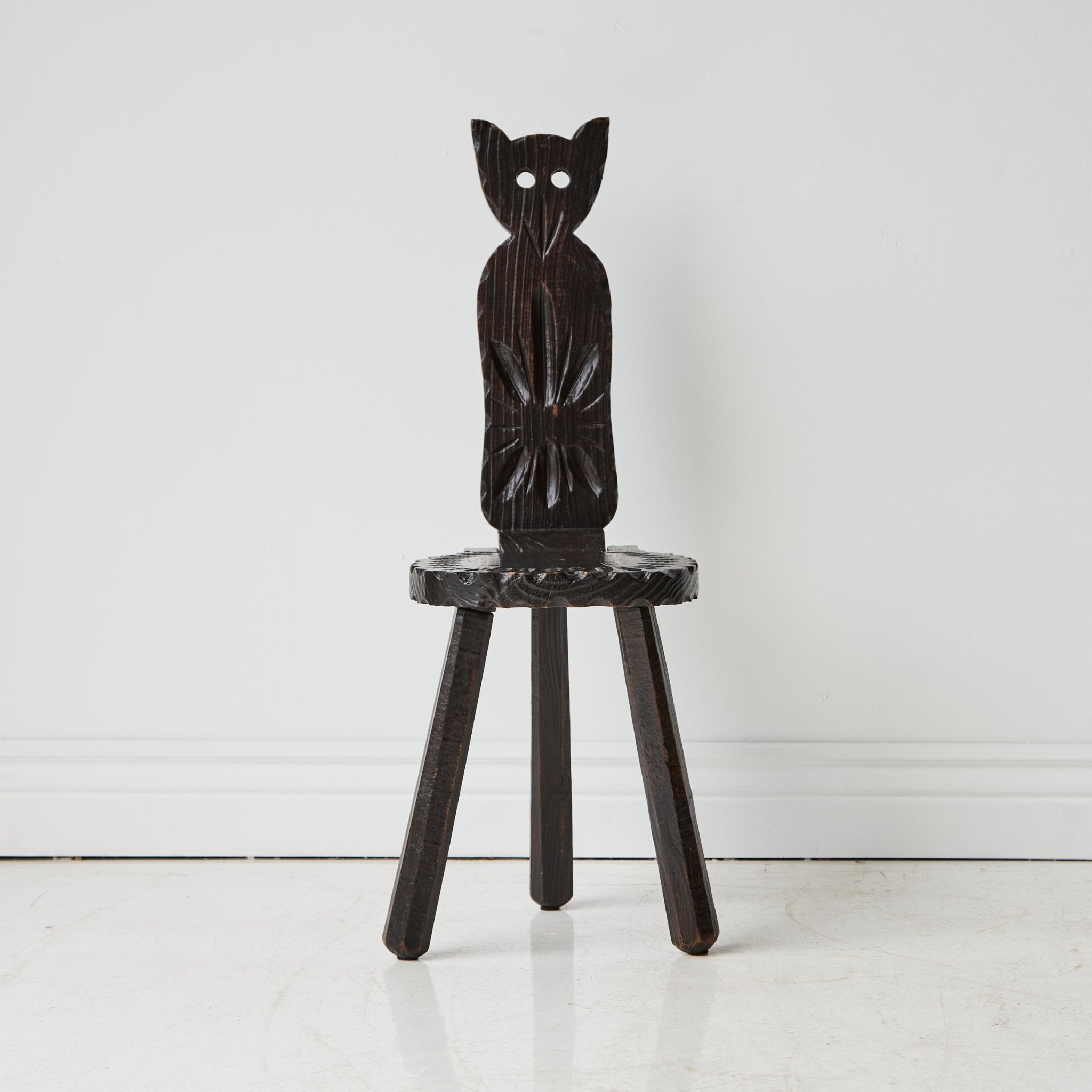 Pair of Brutalist Feline Accent Chairs - elsie green - furniture