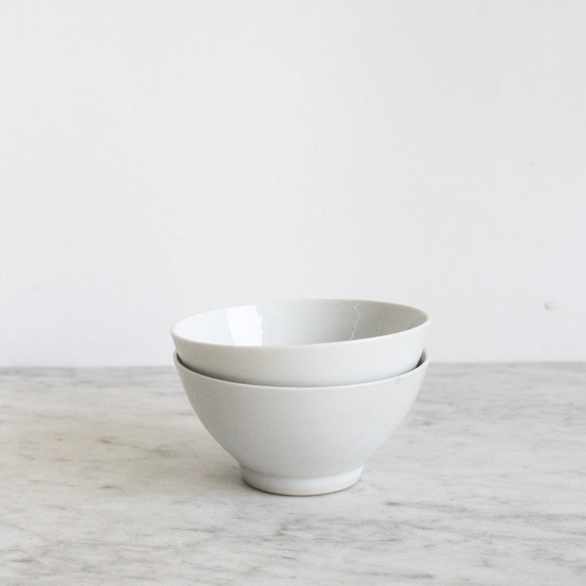 Pair of Cafe Bowls with Silver Spoons - elsie green - the french kitchen