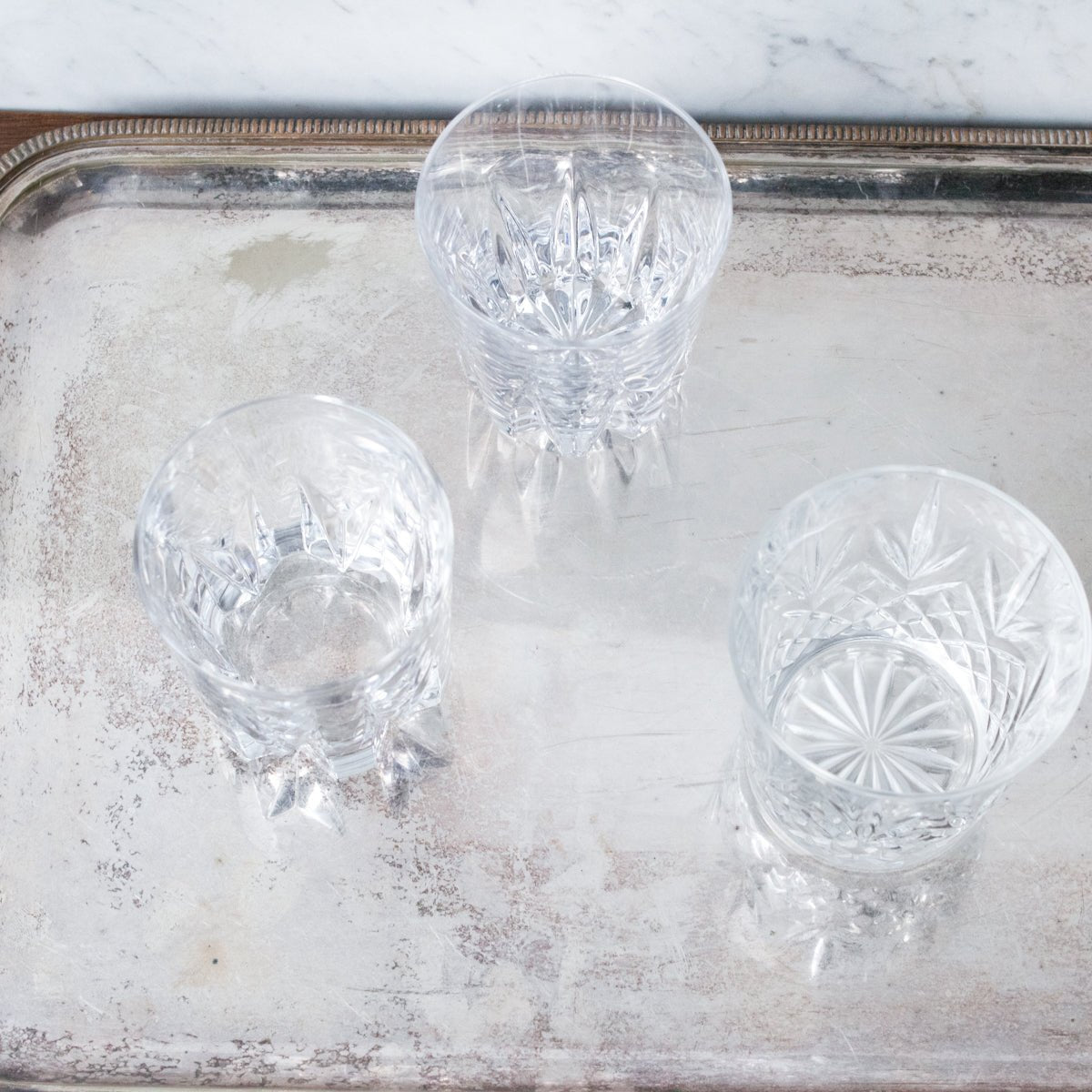Pair Of Crystal Bar Glasses - elsie green - The French Kitchen