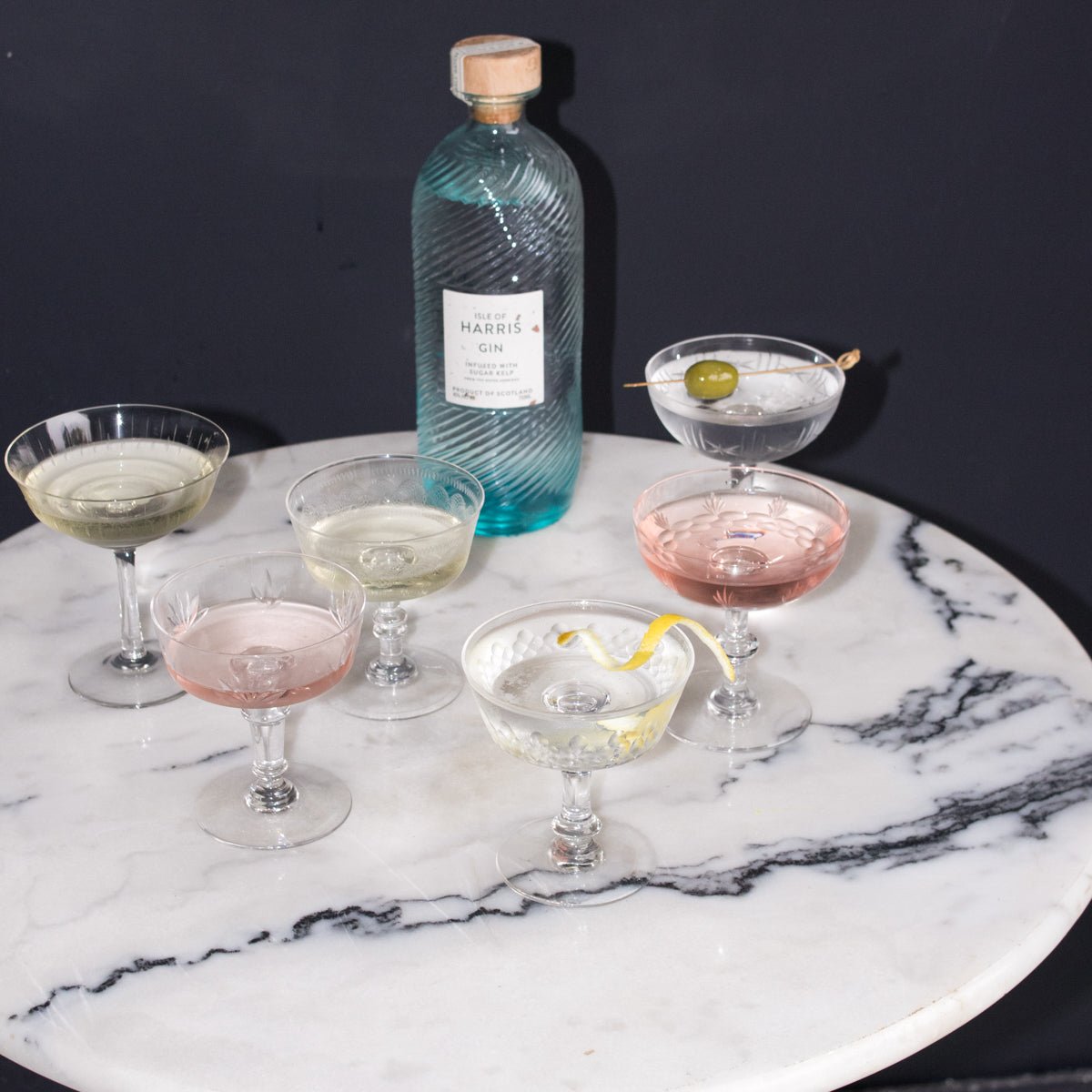 Pair of Crystal Champagne Coupes - elsie green - The French Kitchen