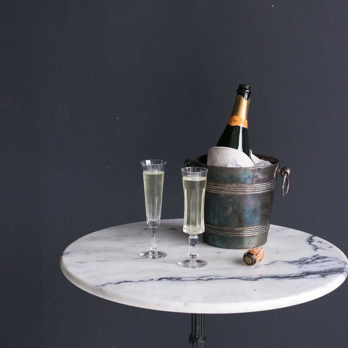 Pair Of Crystal Champagne Flute - elsie green - The French Kitchen